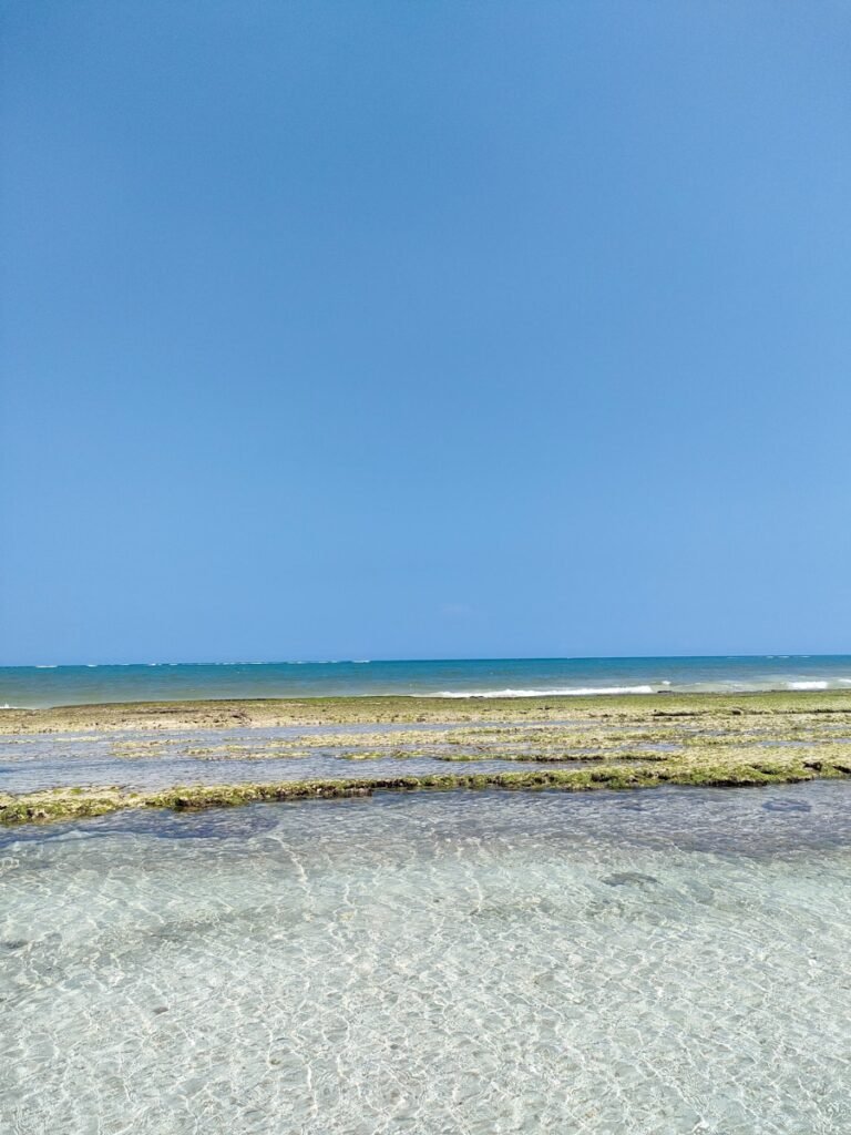 a man riding a surfboard on top of a sandy beach